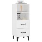 vidaXL Aparador de madera contrachapada blanco 34,5x34x90 cm vidaXL Aparador de madera contrachapada blanco 34,5x34x90 cm