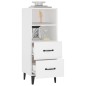vidaXL Aparador de madera contrachapada blanco 34,5x34x90 cm vidaXL Aparador de madera contrachapada blanco 34,5x34x90 cm