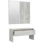 vidaXL Set de muebles de recibidor madera contrachapada gris hormigón vidaXL Set de muebles de recibidor madera contrachapada gris hormigón