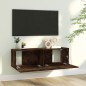 vidaXL Mueble de TV madera contrachapada roble ahumado 100x30x30 cm vidaXL Mueble de TV madera contrachapada roble ahumado 100x30x30 cm