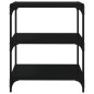 vidaXL Estantería madera contrachapada y acero negro 60x33x70,5 cm