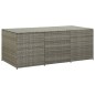 vidaXL Caja de almacenaje de jardín ratán sintético gris 180x90x70 cm vidaXL Caja de almacenaje de jardín ratán sintético gris 180x90x70 cm