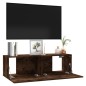 vidaXL Mueble de TV madera contrachapada roble ahumado 100x30x30 cm vidaXL Mueble de TV madera contrachapada roble ahumado 100x30x30 cm