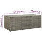 vidaXL Caja de almacenaje de jardín ratán sintético gris 180x90x70 cm vidaXL Caja de almacenaje de jardín ratán sintético gris 180x90x70 cm