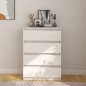 vidaXL Armario auxiliar madera maciza de pino blanco 60x36x84 cm