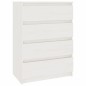 vidaXL Armario auxiliar madera maciza de pino blanco 60x36x84 cm