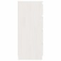 vidaXL Armario auxiliar madera maciza de pino blanco 60x36x84 cm