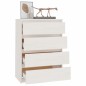 vidaXL Armario auxiliar madera maciza de pino blanco 60x36x84 cm