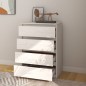 vidaXL Armario auxiliar madera maciza de pino blanco 60x36x84 cm