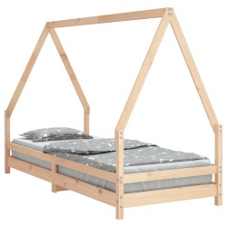 vidaXL Estructura de cama para niños madera maciza de pino 90x200 cm