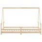 vidaXL Estructura de cama para niños madera maciza de pino 90x200 cm