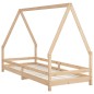 vidaXL Estructura de cama para niños madera maciza de pino 90x200 cm