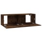 vidaXL Mueble de TV madera contrachapada roble ahumado 100x30x30 cm vidaXL Mueble de TV madera contrachapada roble ahumado 100x30x30 cm