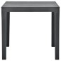 vidaXL Mesa de jardín de plástico gris antracita 78x78x72 cm vidaXL Mesa de jardín de plástico gris antracita 78x78x72 cm