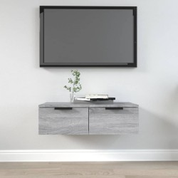 vidaXL Armario de pared madera contrachapada gris Sonoma 68x30x20 cm