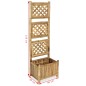 vidaXL Jardinera de jardín con enrejado bambú 40 cm vidaXL Jardinera de jardín con enrejado bambú 40 cm