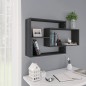 vidaXL Estantes de pared de madera contrachapada gris 104x20x58,5 cm vidaXL Estantes de pared de madera contrachapada gris 104x20x58,5 cm