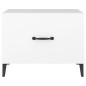 vidaXL Mesa de centro con patas de metal blanco 50x50x40 cm vidaXL Mesa de centro con patas de metal blanco 50x50x40 cm