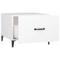 vidaXL Mesa de centro con patas de metal blanco 50x50x40 cm vidaXL Mesa de centro con patas de metal blanco 50x50x40 cm