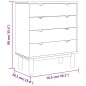 vidaXL Cajonera OTTA madera maciza pino marrón y gris 76,5x39,5x90 cm vidaXL Cajonera OTTA madera maciza pino marrón y gris 76,5x39,5x90 cm