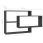 vidaXL Estantes de pared de madera contrachapada gris 104x20x58,5 cm vidaXL Estantes de pared de madera contrachapada gris 104x20x58,5 cm