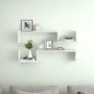 vidaXL Estantes de pared 2 uds contrachapado blanco brillo 100x15x20cm vidaXL Estantes de pared 2 uds contrachapado blanco brillo 100x15x20cm