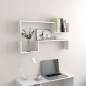 vidaXL Estantes de pared 2 uds contrachapado blanco brillo 100x15x20cm vidaXL Estantes de pared 2 uds contrachapado blanco brillo 100x15x20cm