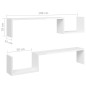 vidaXL Estantes de pared 2 uds contrachapado blanco brillo 100x15x20cm vidaXL Estantes de pared 2 uds contrachapado blanco brillo 100x15x20cm