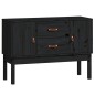 vidaXL Aparador madera maciza de pino negro 110x40x78 cm vidaXL Aparador madera maciza de pino negro 110x40x78 cm