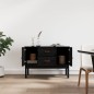 vidaXL Aparador madera maciza de pino negro 110x40x78 cm vidaXL Aparador madera maciza de pino negro 110x40x78 cm