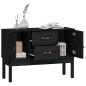 vidaXL Aparador madera maciza de pino negro 110x40x78 cm vidaXL Aparador madera maciza de pino negro 110x40x78 cm