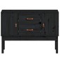 vidaXL Aparador madera maciza de pino negro 110x40x78 cm vidaXL Aparador madera maciza de pino negro 110x40x78 cm