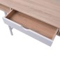 vidaXL Escritorio con un cajón de roble y blanco vidaXL Escritorio con un cajón de roble y blanco