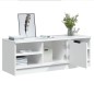 vidaXL Mueble de TV madera contrachapada blanco 102x35,5x36,5 cm
