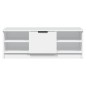 vidaXL Mueble de TV madera contrachapada blanco 102x35,5x36,5 cm