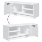 vidaXL Mueble de TV madera contrachapada blanco 102x35,5x36,5 cm