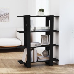 vidaXL Estantería/divisor de espacios negro 100x30x123,5 cm