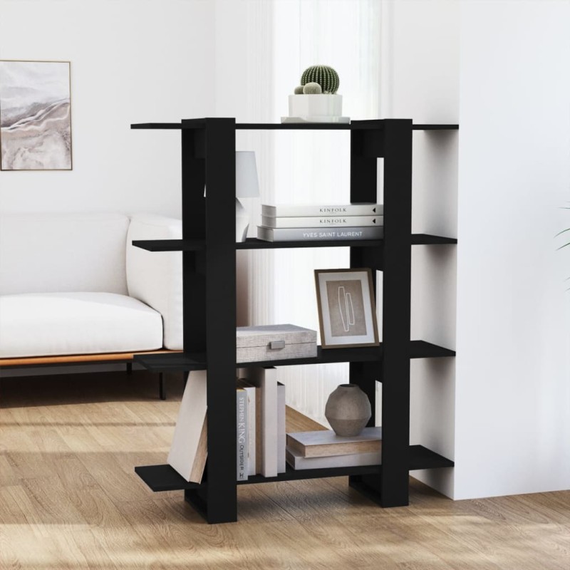 vidaXL Estantería/divisor de espacios negro 100x30x123,5 cm vidaXL Estantería/divisor de espacios negro 100x30x123,5 cm