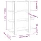 vidaXL Estantería/divisor de espacios negro 100x30x123,5 cm vidaXL Estantería/divisor de espacios negro 100x30x123,5 cm