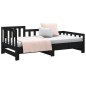 vidaXL Sofá cama extraíble madera maciza de pino negro 2x(80x200) cm vidaXL Sofá cama extraíble madera maciza de pino negro 2x(80x200) cm