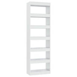 vidaXL Estantería/divisor de espacios blanco brillante 60x30x198 cm
