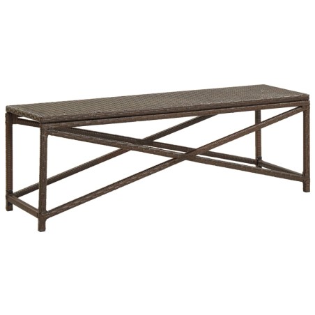 vidaXL Banco de jardín 120 cm ratán sintético marrón