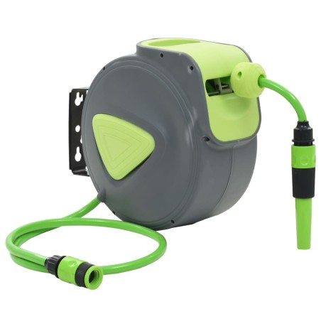 vidaXL Carrete de manguera retráctil automático de pared 10+1 m