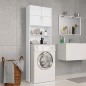 vidaXL Armario de lavadora madera contrachapada blanco 64x25,5x190 cm