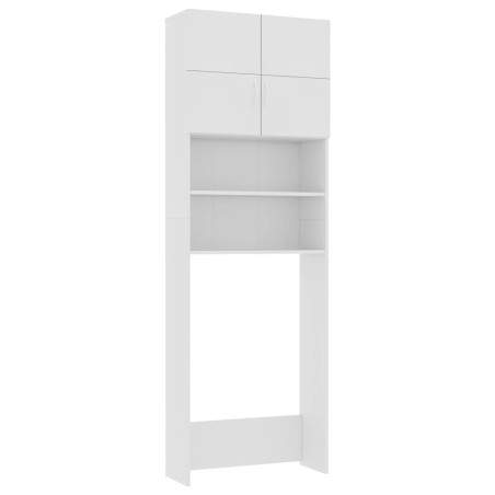 vidaXL Armario de lavadora madera contrachapada blanco 64x25,5x190 cm