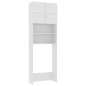 vidaXL Armario de lavadora madera contrachapada blanco 64x25,5x190 cm