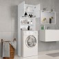 vidaXL Armario de lavadora madera contrachapada blanco 64x25,5x190 cm