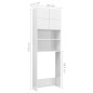 vidaXL Armario de lavadora madera contrachapada blanco 64x25,5x190 cm