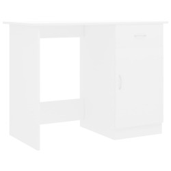 vidaXL Escritorio de madera contrachapada blanco 100x50x76 cm