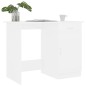 vidaXL Escritorio de madera contrachapada blanco 100x50x76 cm